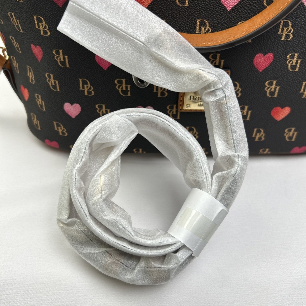 NWT Dooney & Bourke Hearts Signature Zip Zip Satchel Handbag Purse Bag BGRHT2343 - Picture 16 of 16
